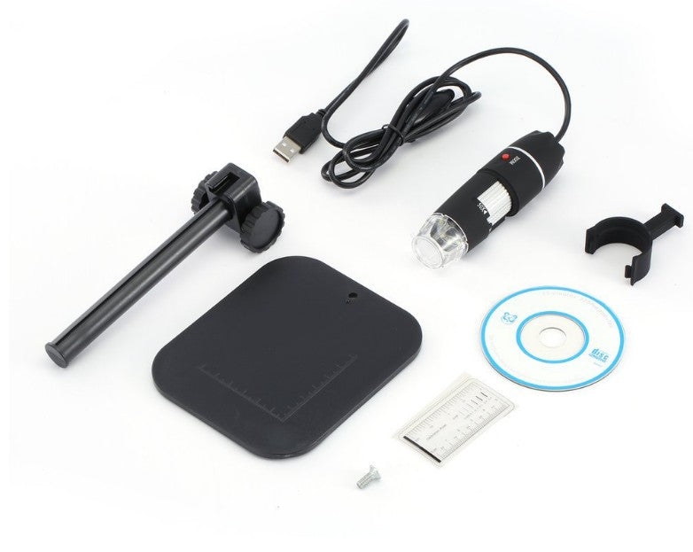 USB Digital Microscope 1000X with LED Lights & Adjustable Stand – Portable Inspection Camera