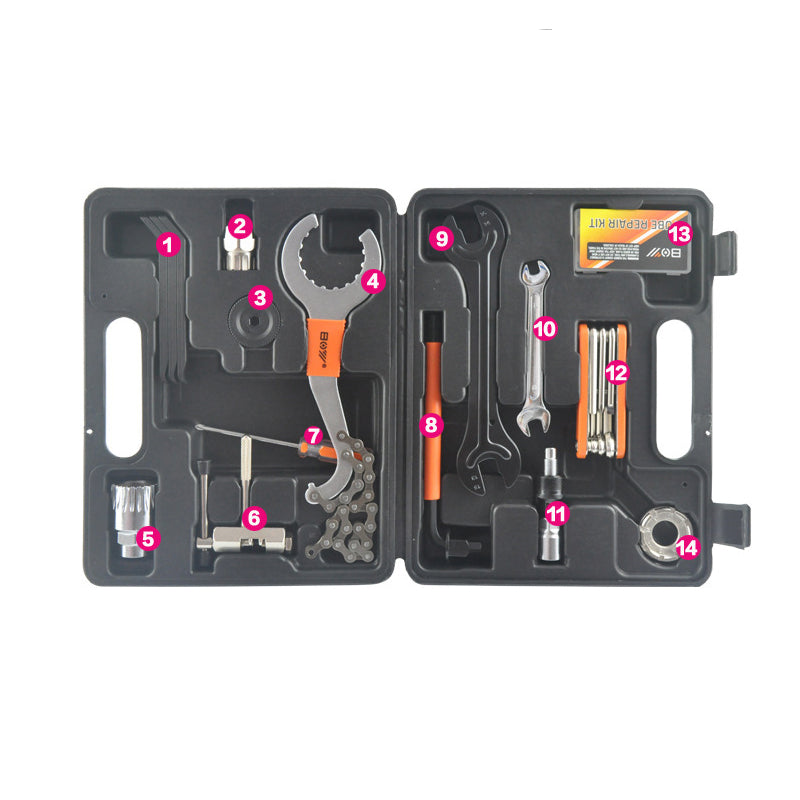 26-Piece Bike Repair Tool Kit with Carrying Case – Complete Bicycle Maintenance Set