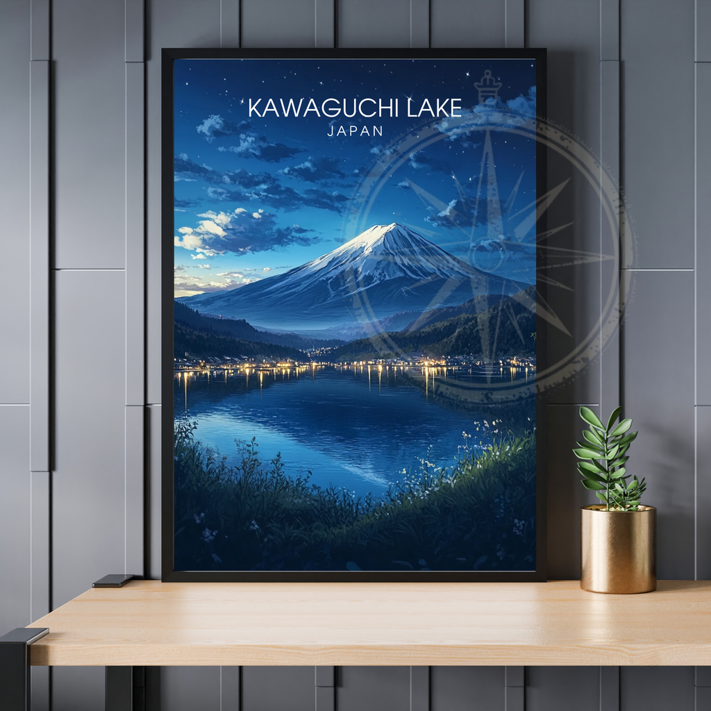 Affiche Lac Kawaguchi | Poster Japon | Affiche Lac