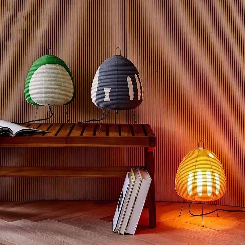Yunari Haze | Gekleurde Japandi Rijstpapierlamp in Wabi-Sabi-Stijl