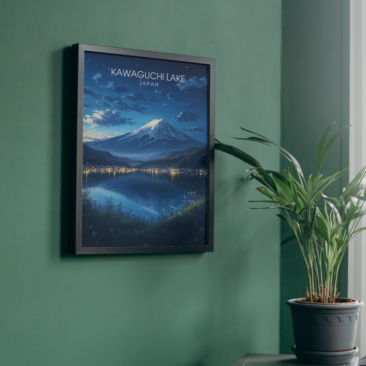Affiche Lac Kawaguchi | Poster Japon | Affiche Lac