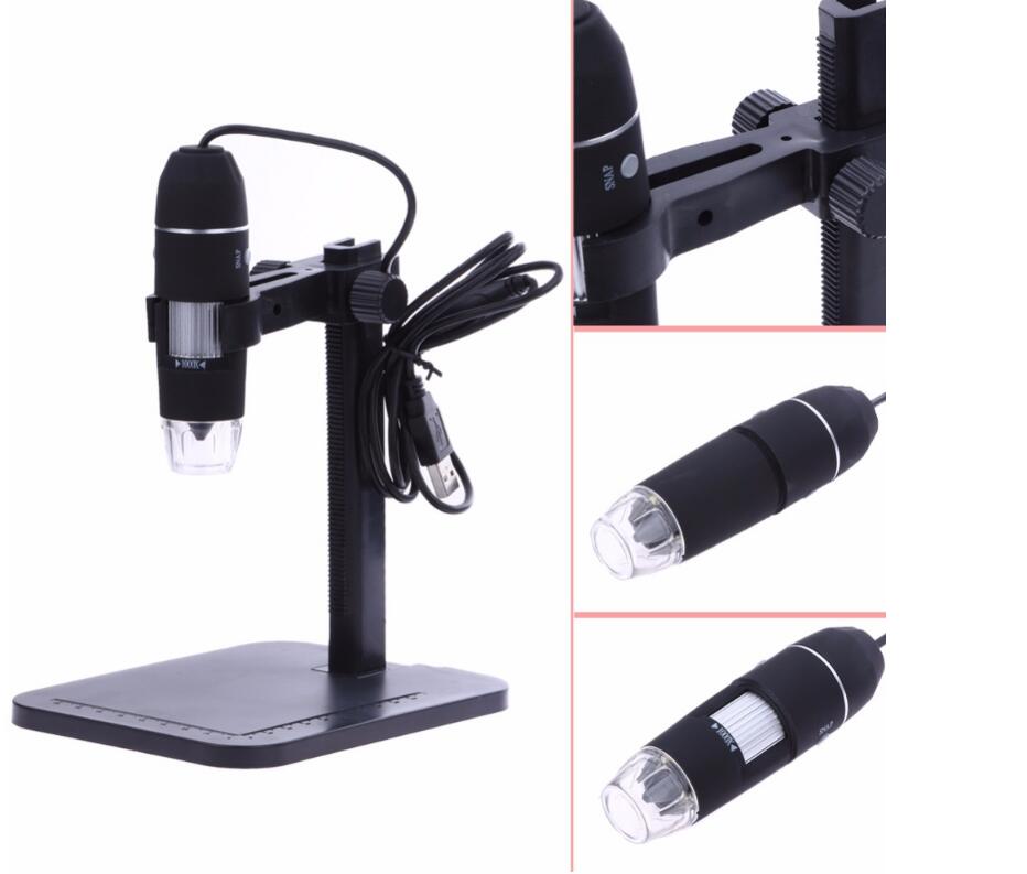 USB Digital Microscope 1000X with LED Lights & Adjustable Stand – Portable Inspection Camera