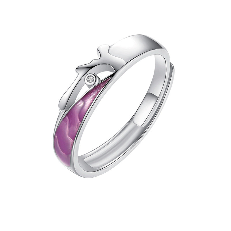 Adjustable Couple Rings 925 Silver Minimalist Design
