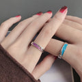 Adjustable Couple Rings 925 Silver Minimalist Design