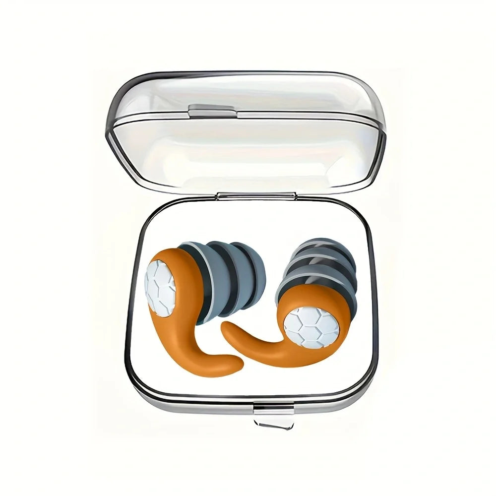 3-Layer Silicone Noise Filtering Earplugs | Sleep · Swimming · Concert · Travel | Reusable | 6 Colors