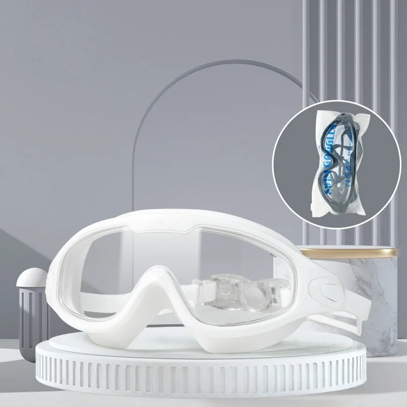 Adult Large Frame Swimming Goggles | HD Anti-Fog · Waterproof · Earplugs Included | 6 Colours | Braviixx