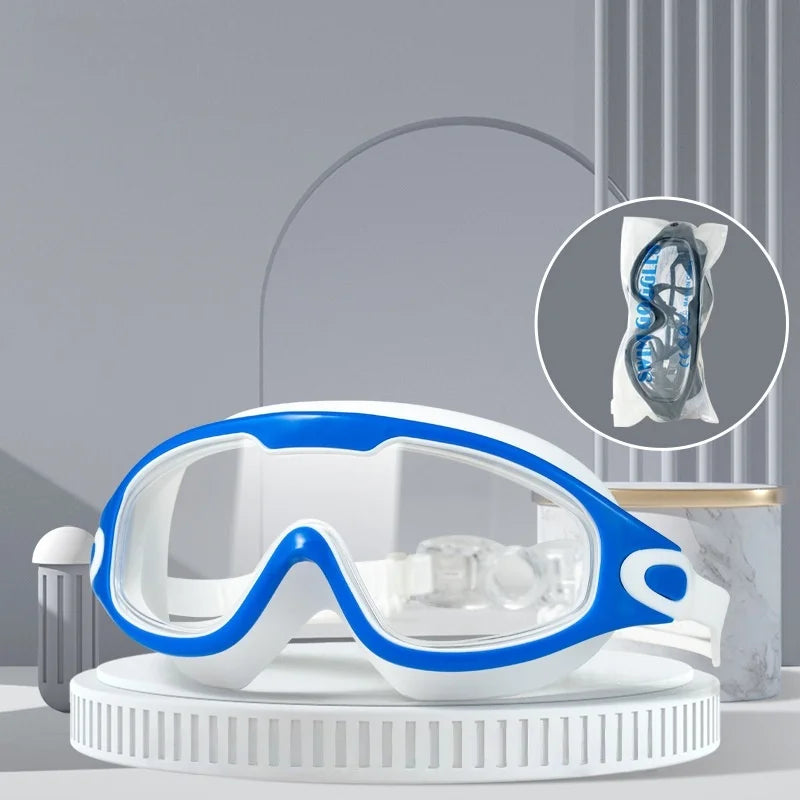 Adult Large Frame Swimming Goggles | HD Anti-Fog · Waterproof · Earplugs Included | 6 Colours | Braviixx