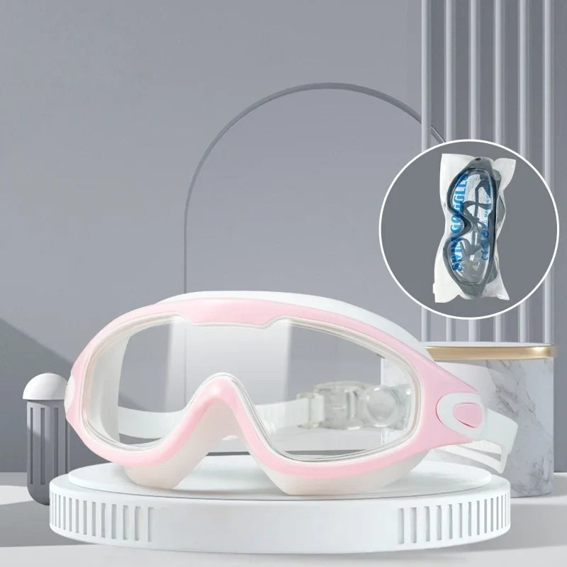 Adult Large Frame Swimming Goggles | HD Anti-Fog · Waterproof · Earplugs Included | 6 Colours | Braviixx