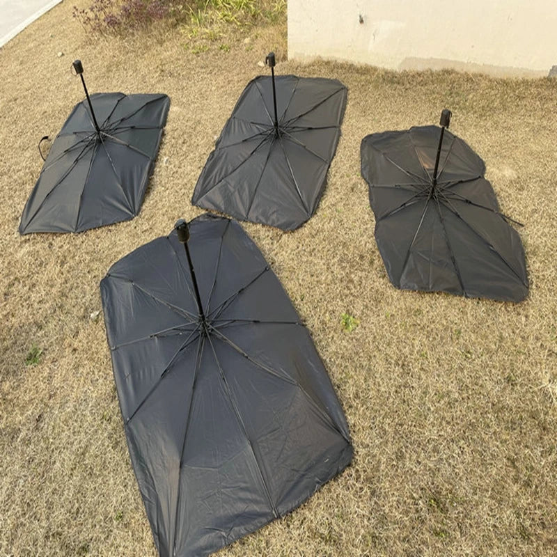 Car Windshield Sun Shade – Retractable UV & Heat Blocker, Foldable Parasol (Small & Large)