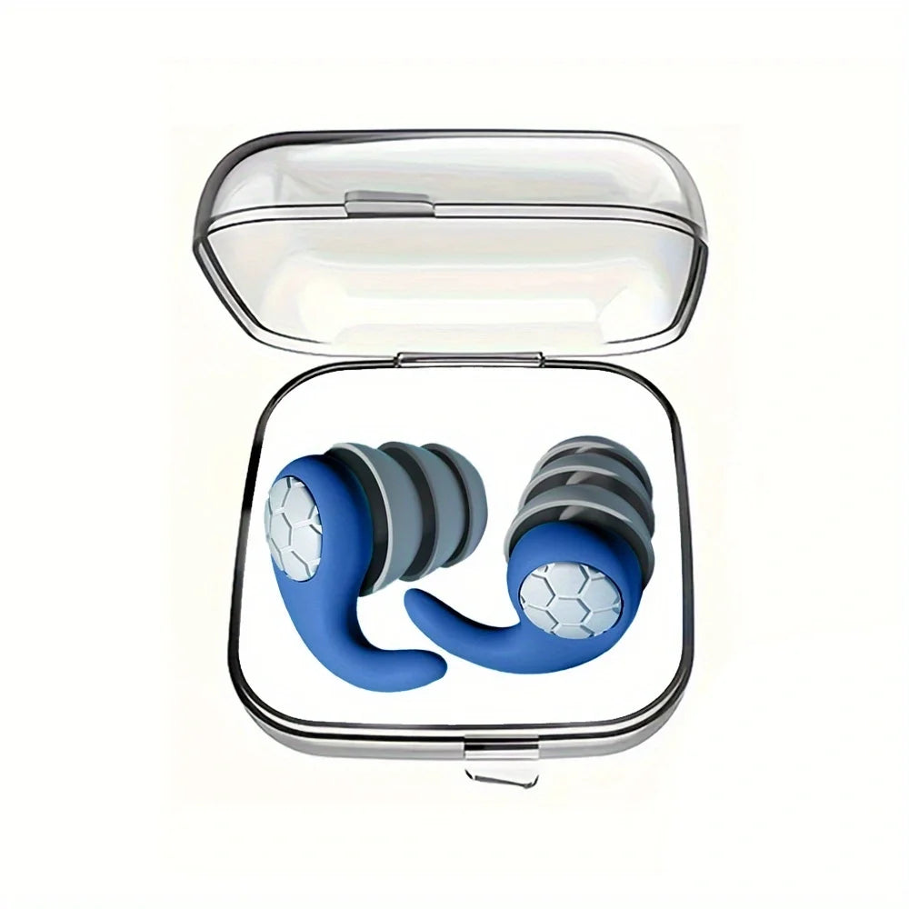3-Layer Silicone Noise Filtering Earplugs | Sleep · Swimming · Concert · Travel | Reusable | 6 Colors