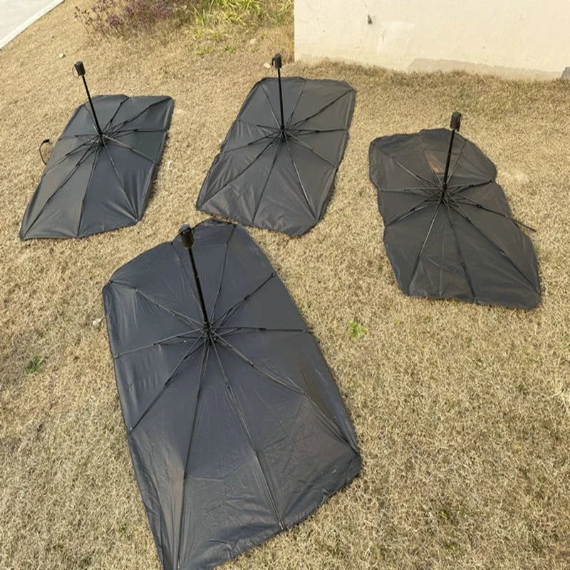 Car Windshield Sun Shade – Retractable UV & Heat Blocker, Foldable Parasol (Small & Large)