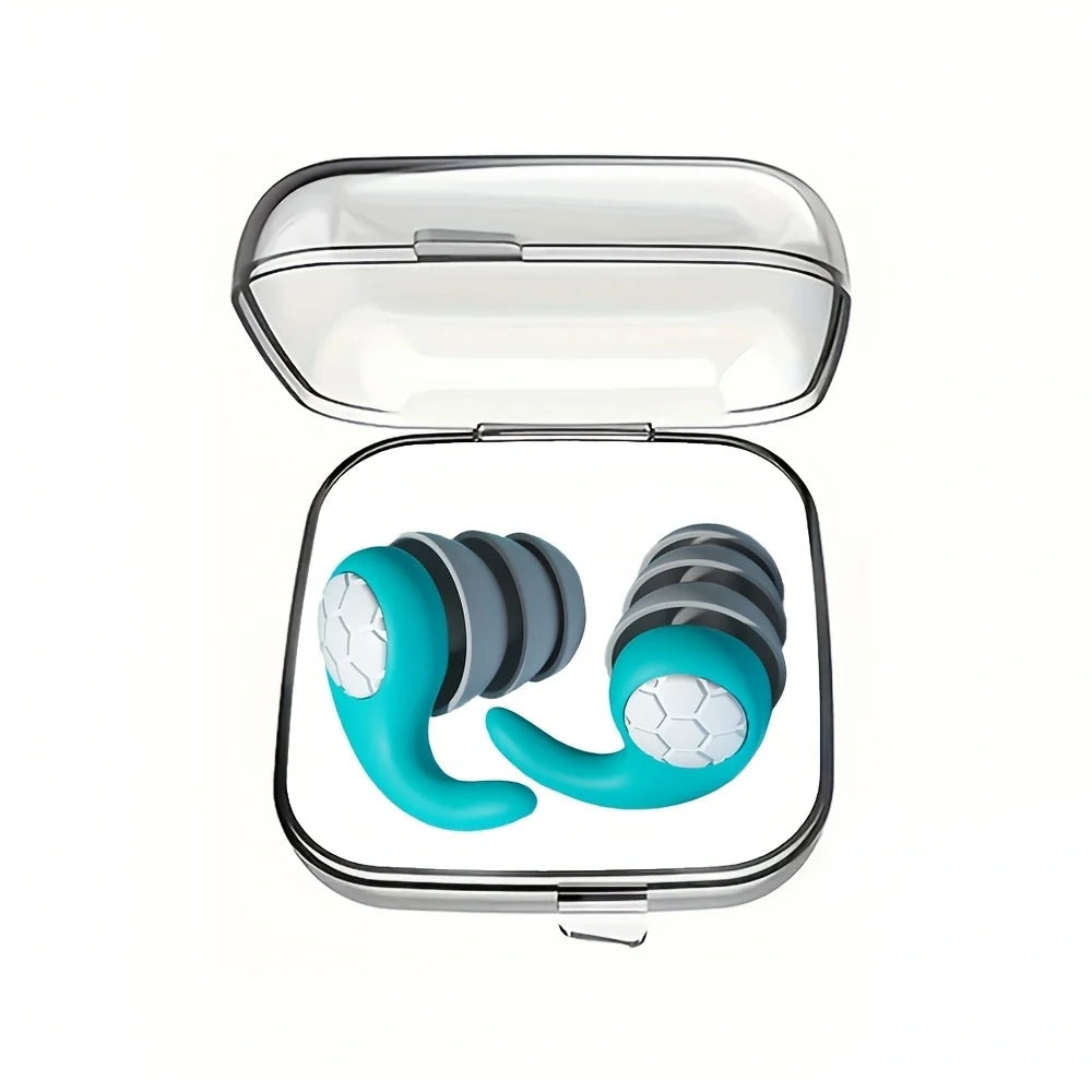 3-Layer Silicone Noise Filtering Earplugs | Sleep · Swimming · Concert · Travel | Reusable | 6 Colors