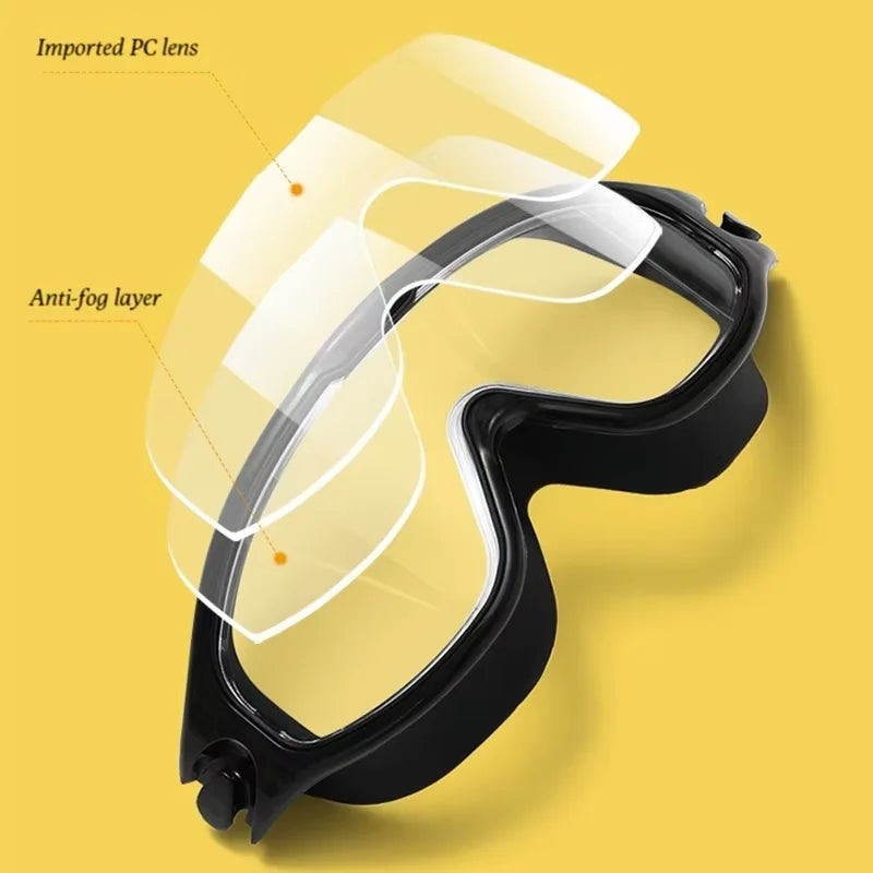 Adult Large Frame Swimming Goggles | HD Anti-Fog · Waterproof · Earplugs Included | 6 Colours | Braviixx