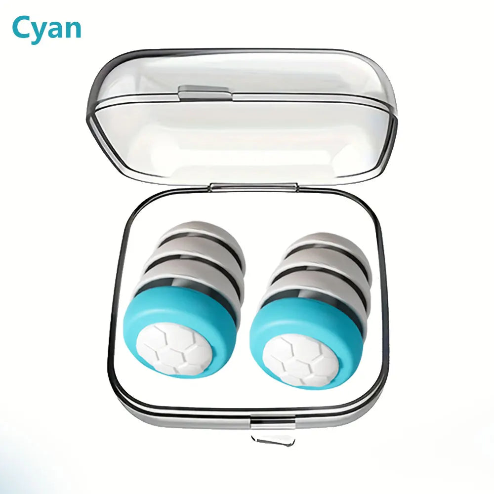 3-Layer Silicone Noise Filtering Earplugs | Sleep · Swimming · Concert · Travel | Reusable | 6 Colors