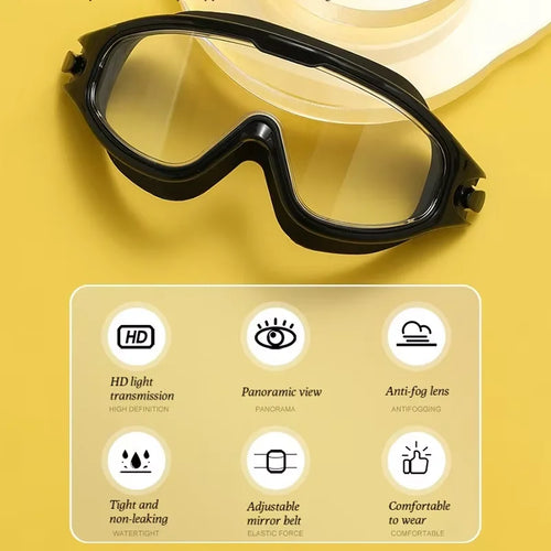Adult Large Frame Swimming Goggles | HD Anti-Fog · Waterproof · Earplugs Included | 6 Colours | Braviixx