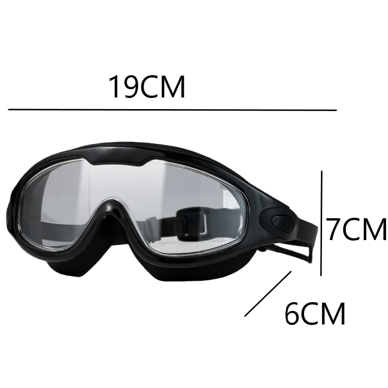 Adult Large Frame Swimming Goggles | HD Anti-Fog · Waterproof · Earplugs Included | 6 Colours | Braviixx