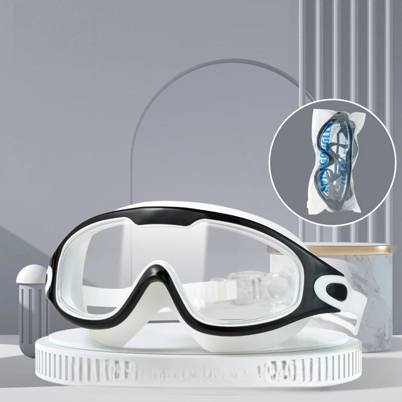 Adult Large Frame Swimming Goggles | HD Anti-Fog · Waterproof · Earplugs Included | 6 Colours | Braviixx