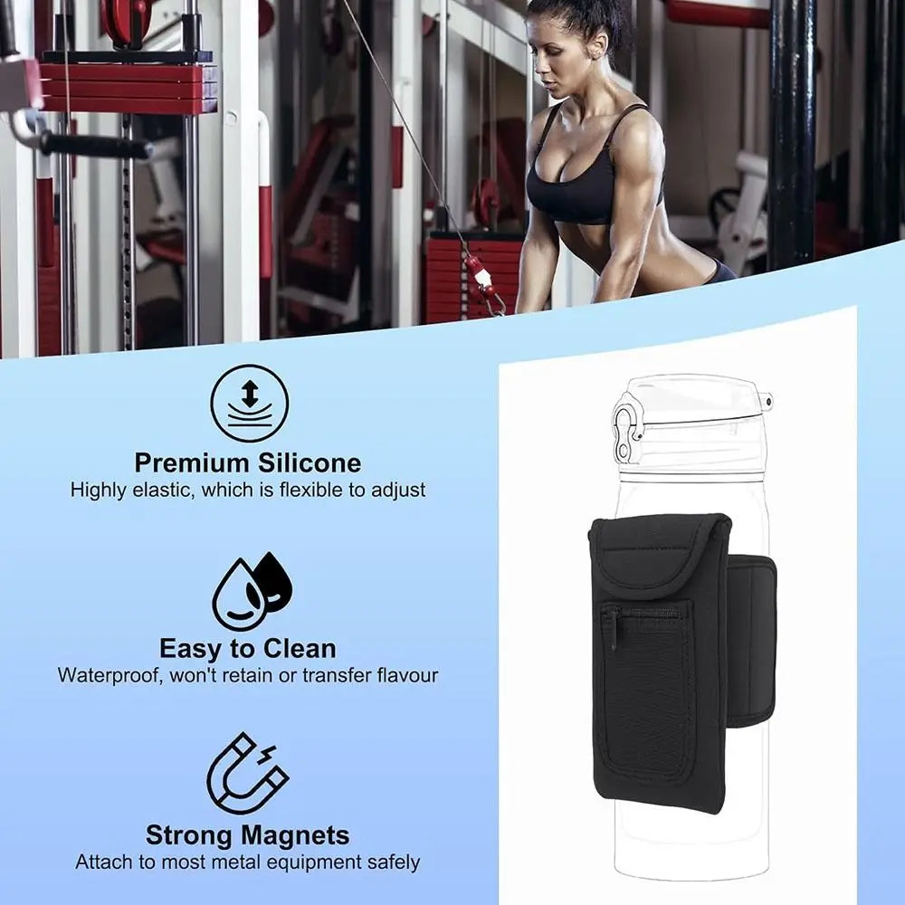 Revolutionary Magnetic Gym Water Bottle Holder - Effortless Attachment & Ample Storage for Active Lifestyles