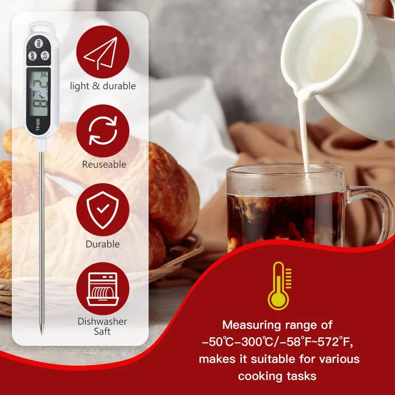 Food Thermometer Probe Type Electronic Kitchen Digital Thermometer for