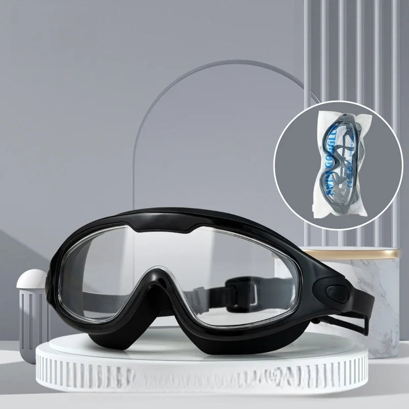 Adult Large Frame Swimming Goggles | HD Anti-Fog · Waterproof · Earplugs Included | 6 Colours | Braviixx