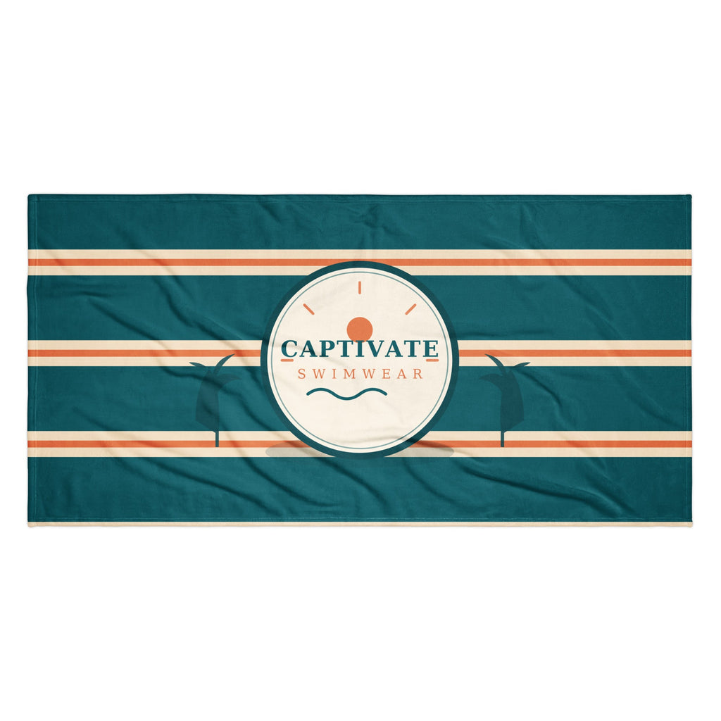 Captivate Signature Beach Towel — Cabana Stripe