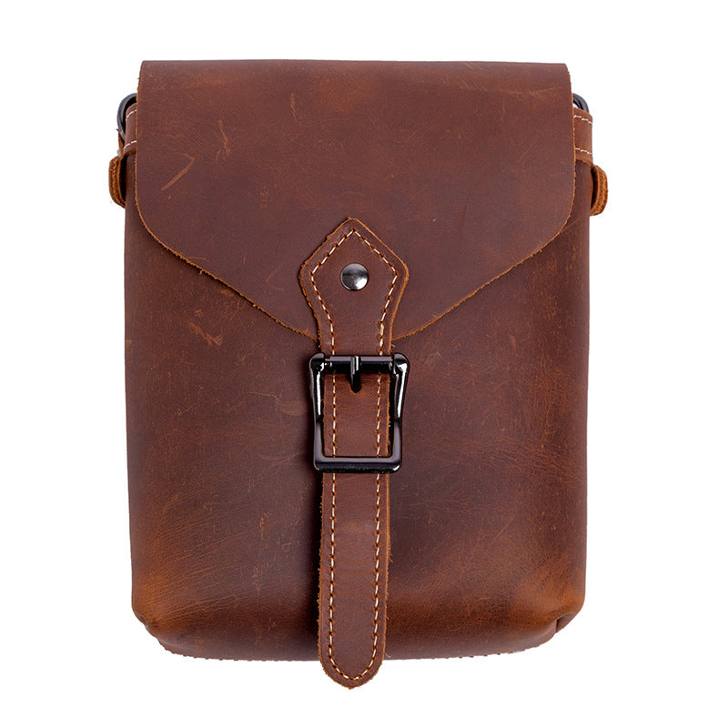 Leather Crossbody Bag One-Shoulder Retro Handmade