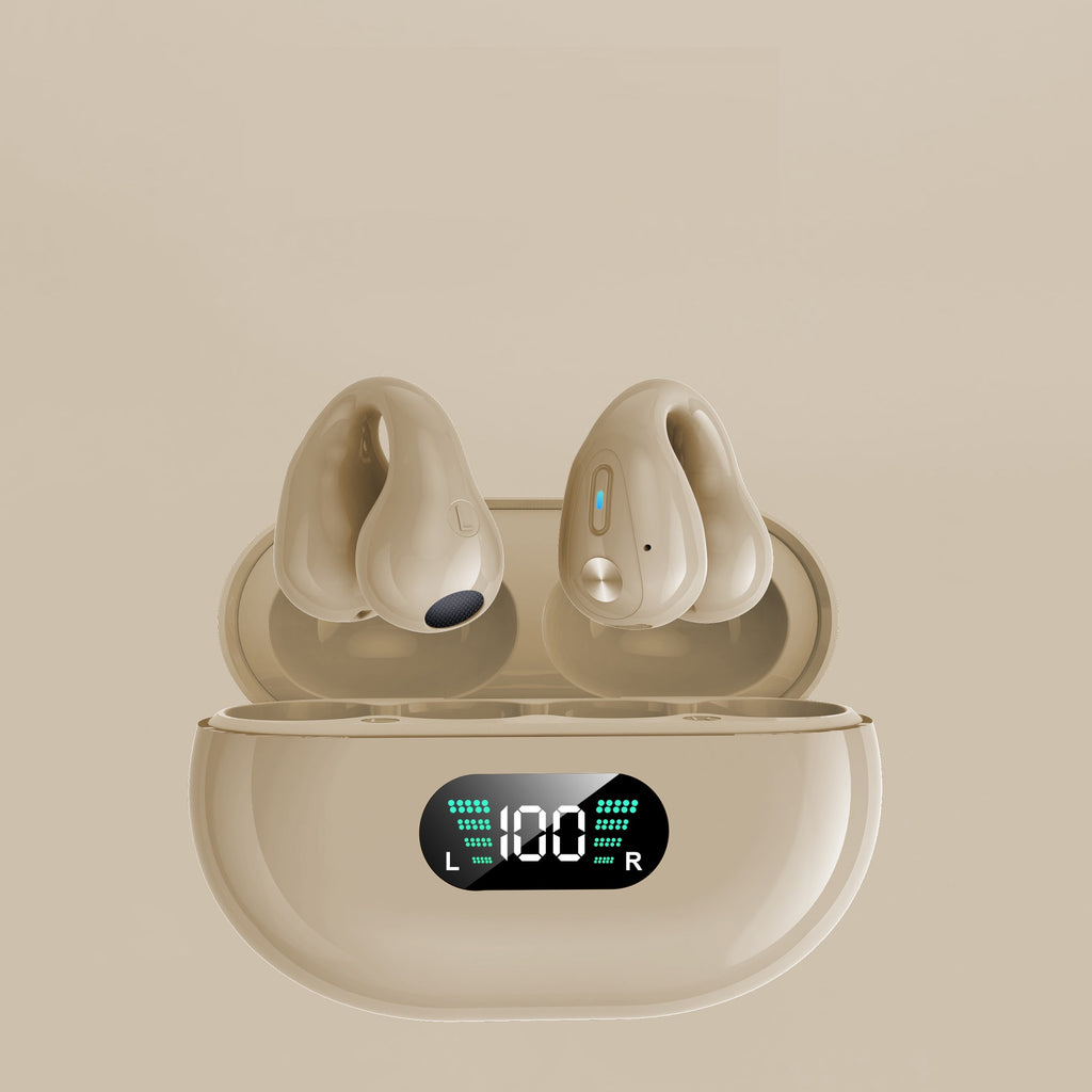 Bone Conduction Bluetooth Headset Clip White