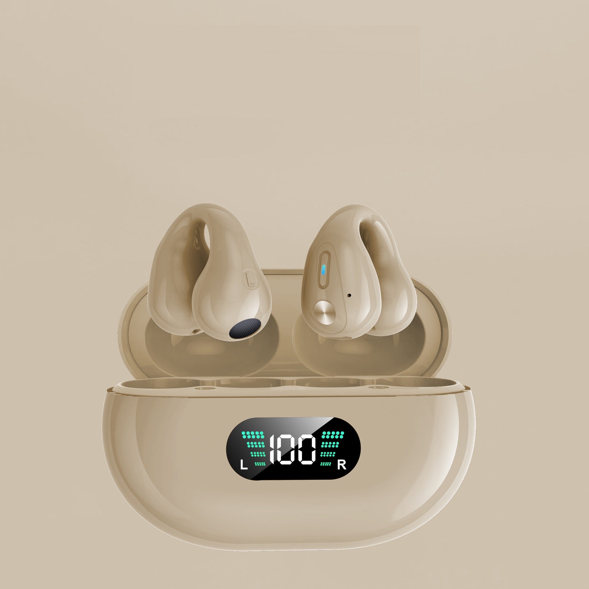 Bone Conduction Bluetooth Headset Clip White