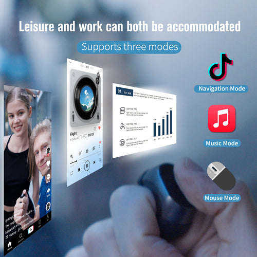 Bluetooth Mouse Ring Portable Multi-function Metal