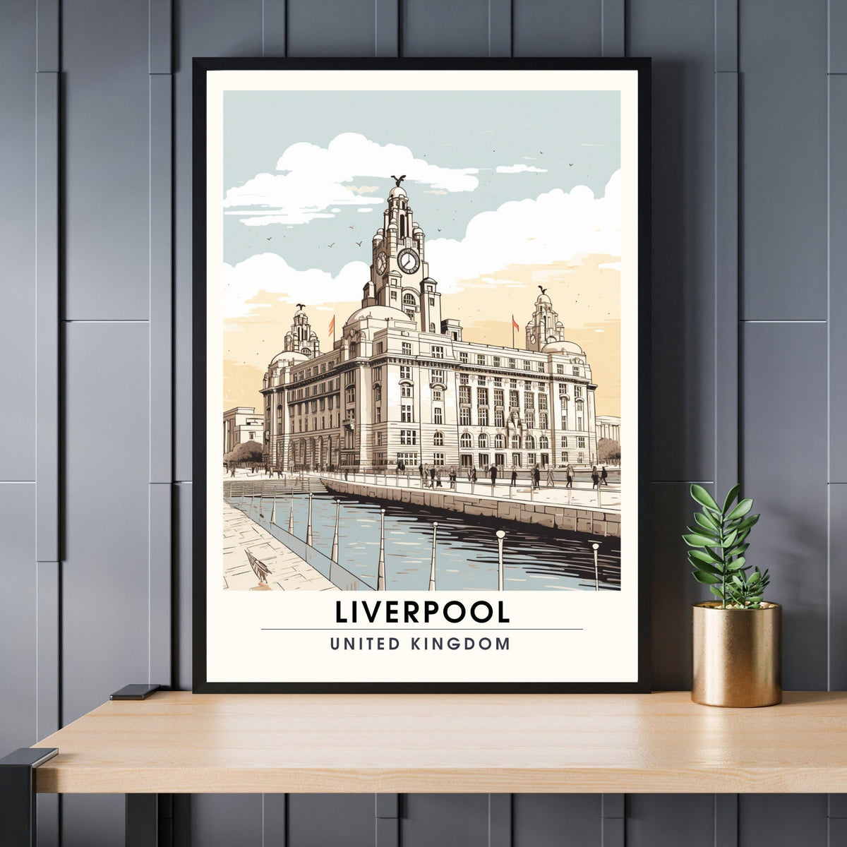 Affiche Liverpool | impression de voyage Liverpool  | Impression Liverpool