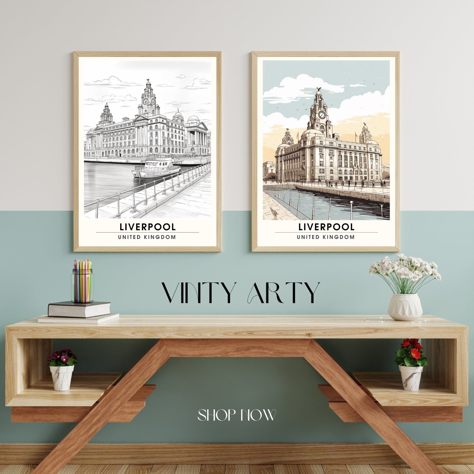 Affiche Liverpool | impression de voyage Liverpool  | Impression Liverpool