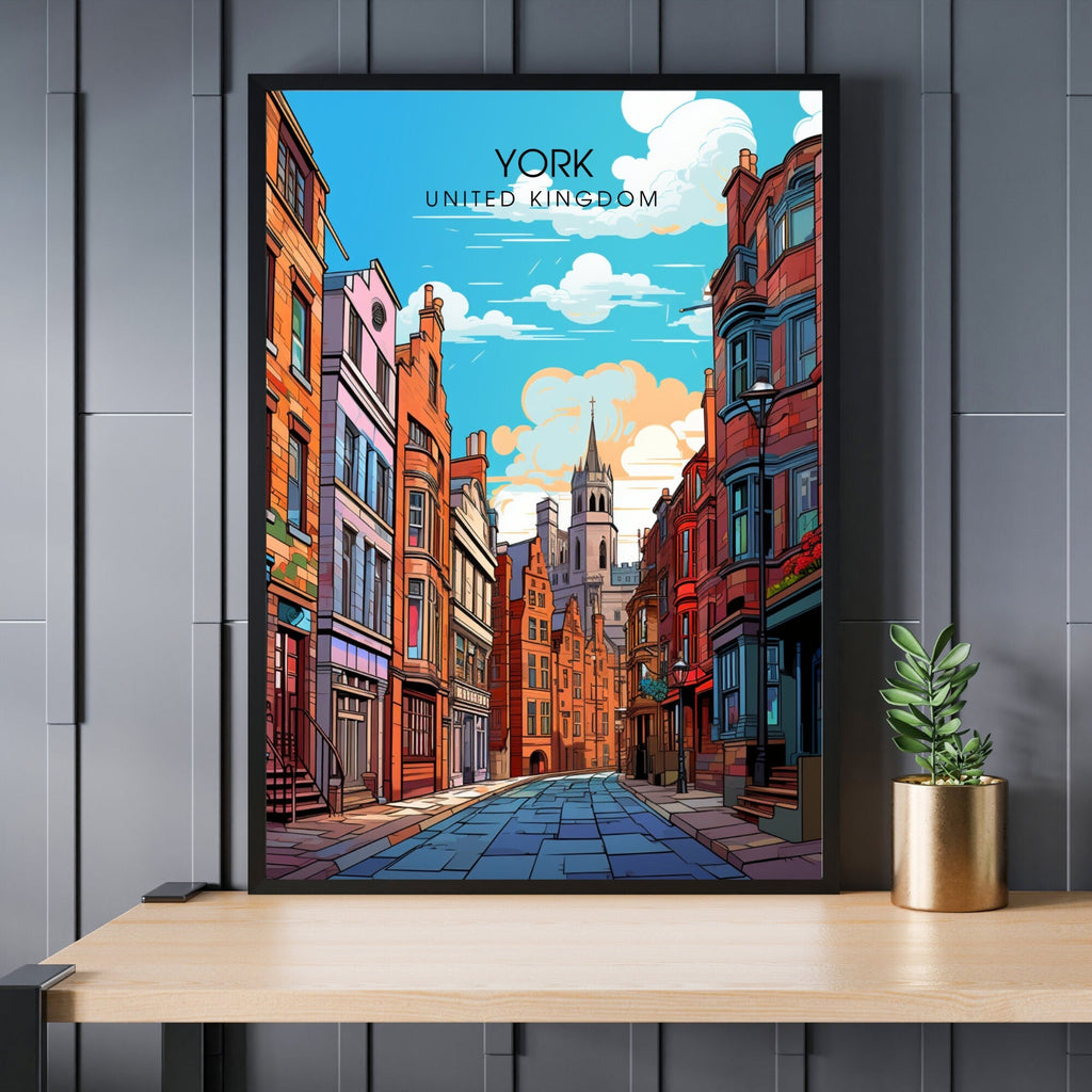 Affiche York | impression de voyage York  | Impression York  | Affiche Royaume-Uni