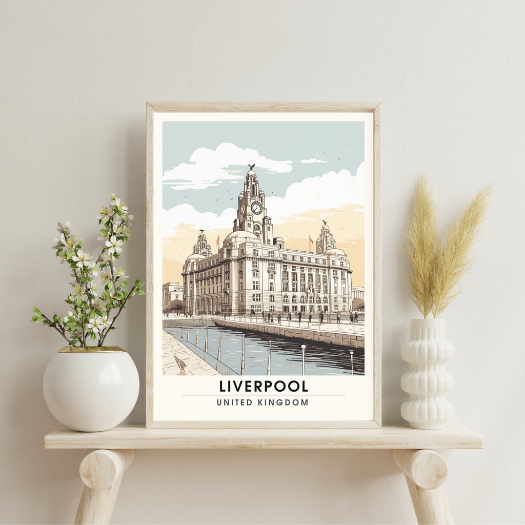 Affiche Liverpool | impression de voyage Liverpool  | Impression Liverpool